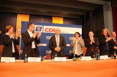 Der neu gewählte Kreisvorsitzende Gottfried Milde kurz nach der Bekanntgabe des Wahlergebnisses